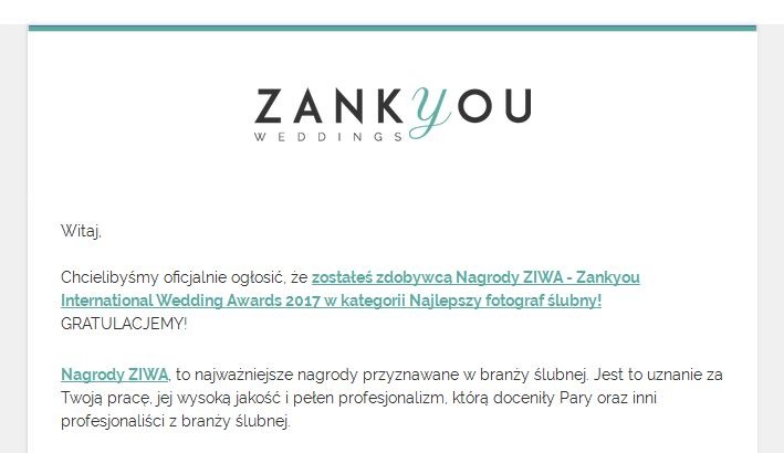 zankyou international wedding awards
