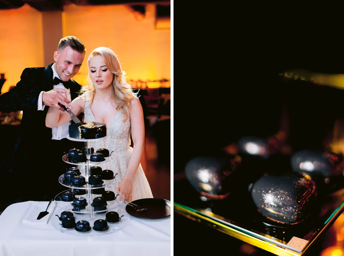 czarny tort weselny kielce